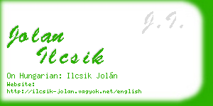 jolan ilcsik business card