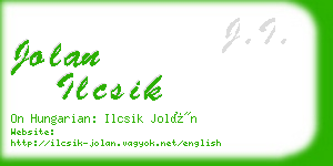 jolan ilcsik business card